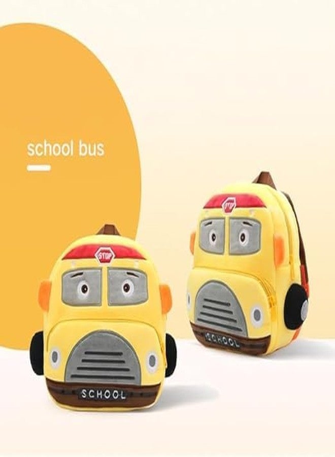 Black Hill Kids Preschool Bag for Boys and Girls, Cute Soft Plush school Animal Cartoon Mini Backpack Little kids bags for 2-5 years Baby/Boys/Girls Nursery, Preschool,Picnic (School bus) - Image 4